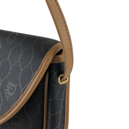 Christian Dior Honeycomb Pattern Logo Shoulder bag Black Vintage j8jdng
