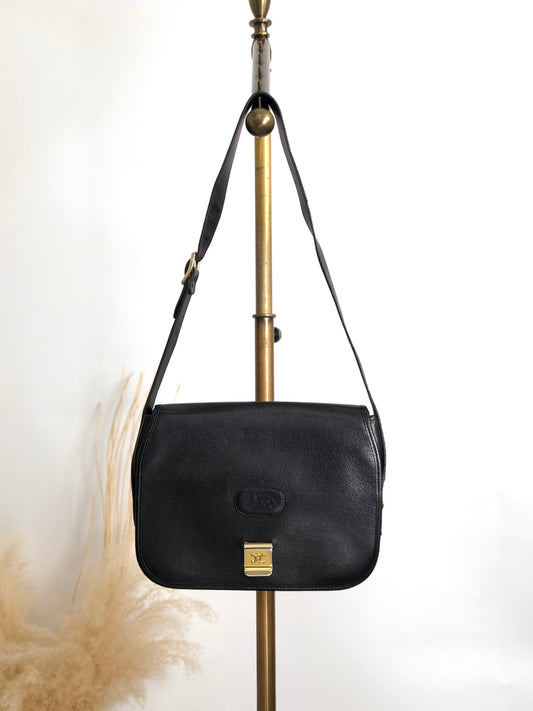 CELINE Horse Carriage Shoulder bag Black Vintage b7miwj