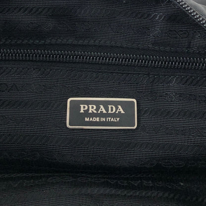 PRADA Tessuto Triangle Logo Double Pocket Shoulder bag Black Vintage se4edp