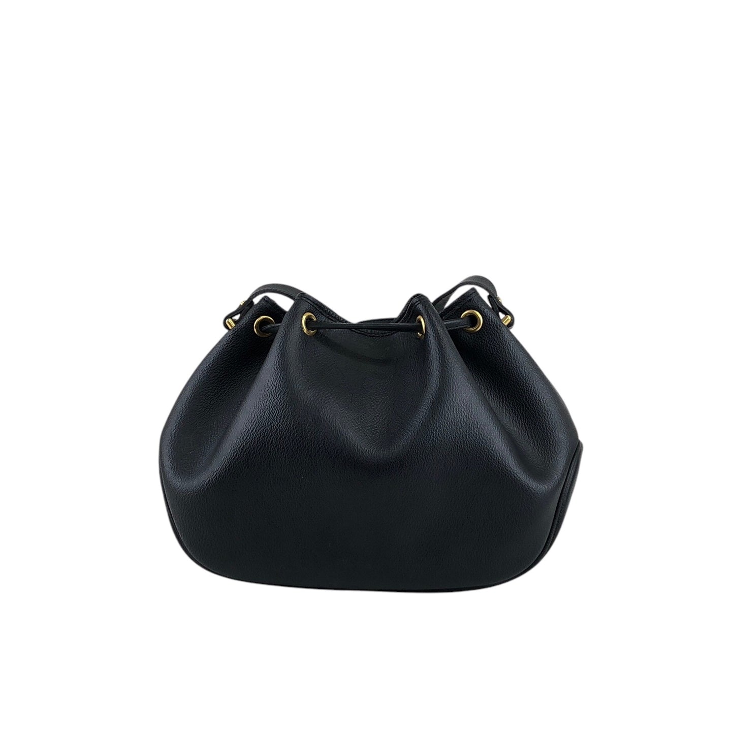 Christian Dior Logo Drawstring Shoulder bag Black Vintage 8jksti