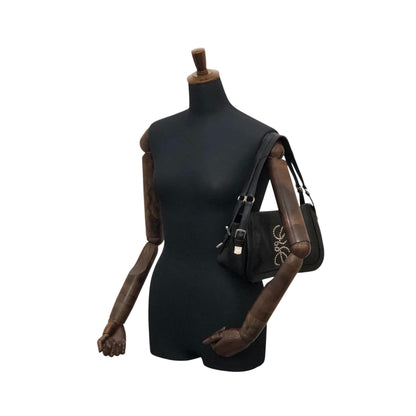 LOEWE Anagram Shoulder bag Black Vintage 8s3xv4