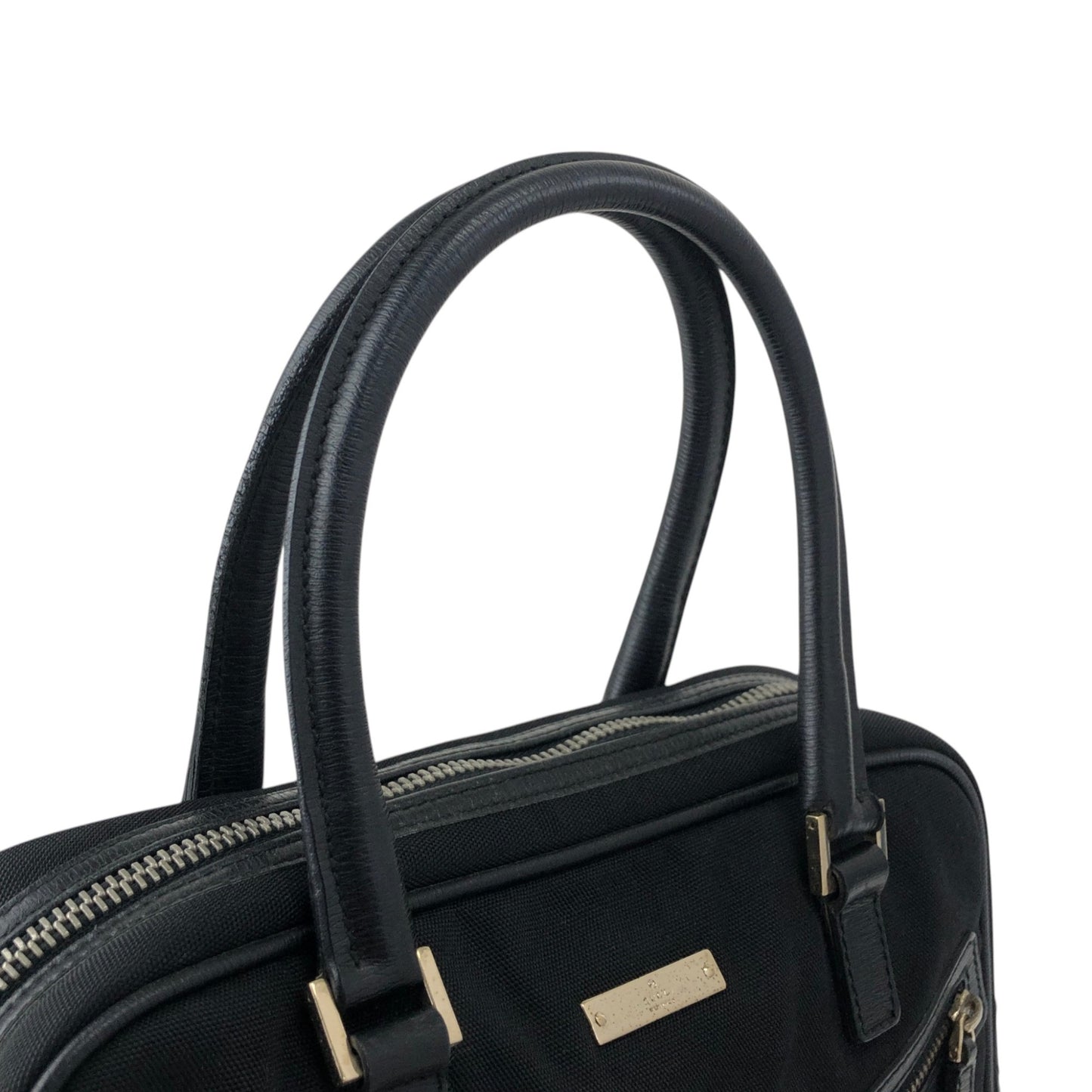 GUCCI Logo Small Boston bag Handbag Black Vintage zw2fwz