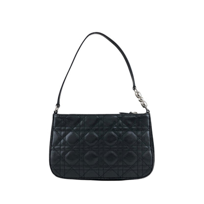 Christian Dior Cannage Small Shoulder bag Black Vintage p5ui7r