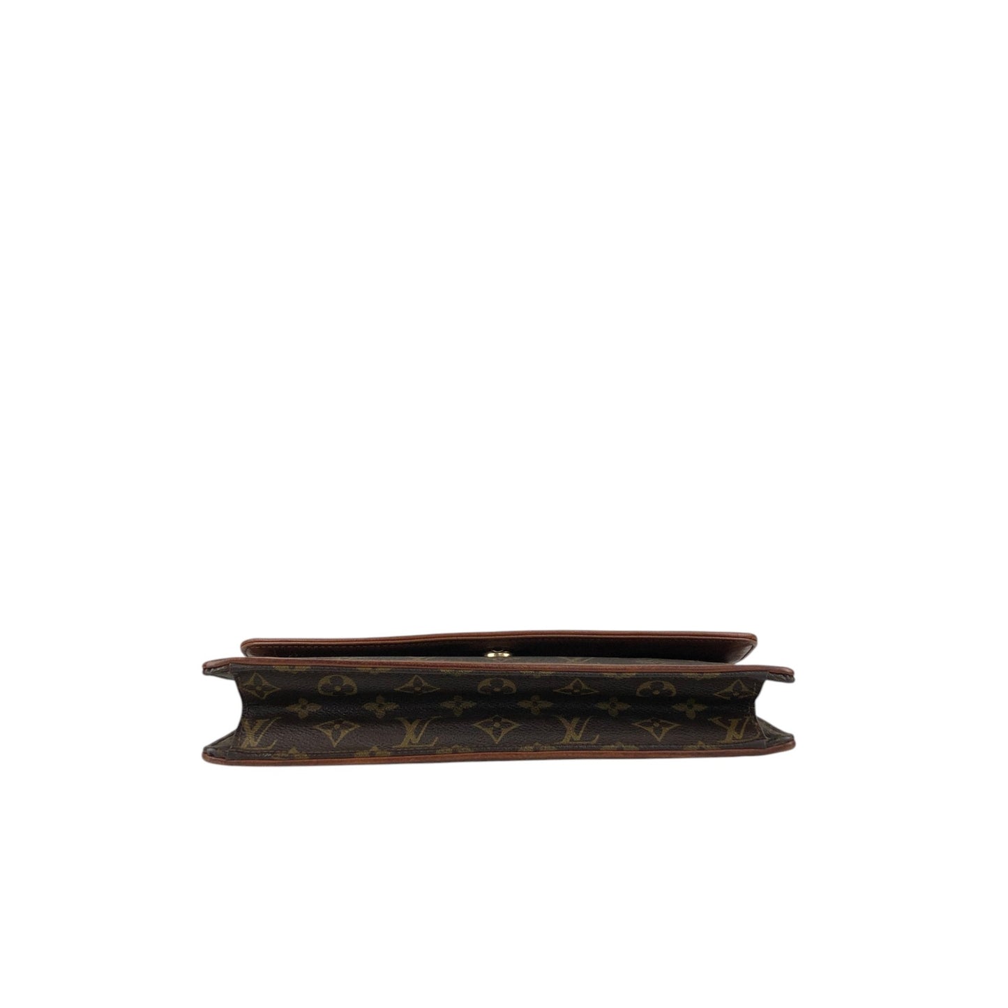 LOUIS VUITTON Monogram Clutch bag Brown Vintage 3pebsa