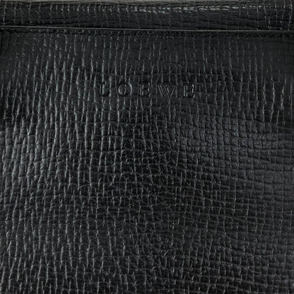 LOEWE Logo Embossed Handbag Black Vintage xvn4mm