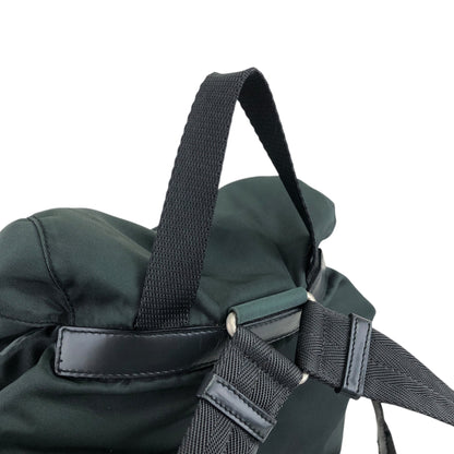PRADA Tessuto Triangle Logo Bucket bag Green Vintage nxdhfi