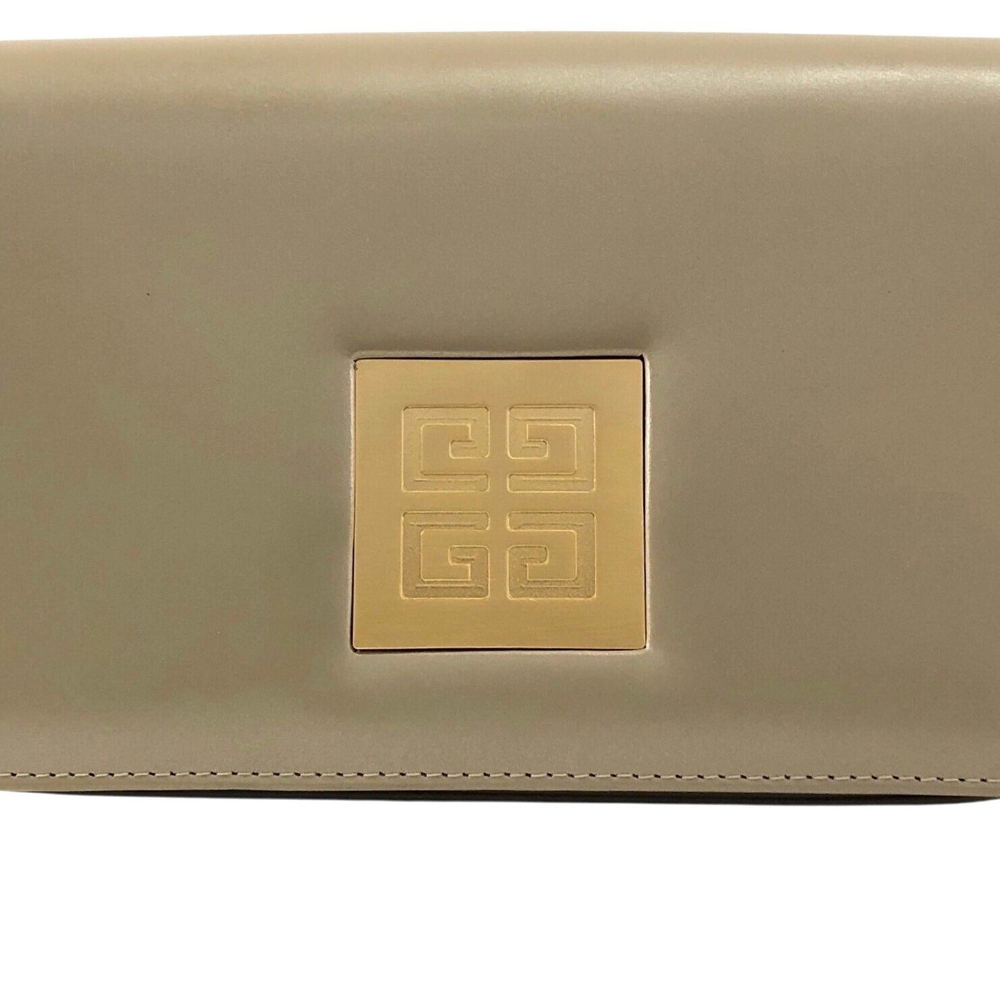 GIVENCHY Logo Handbag Beige Vintage f832t4