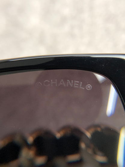 CHANEL Coco Mark Sunglasses Black 5208Q Vintage zxav3n
