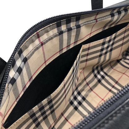 BURBERRY Logo Totebag Black Vintage y6x2fb