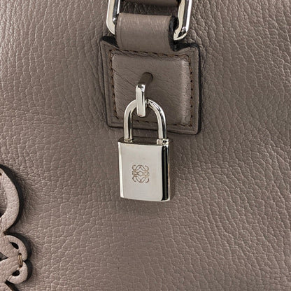 LOEWE Amazona36 Anagram Handbag Boston bag Gray Vintage mhy4fx