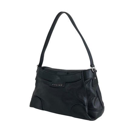 CELINE Logo Shoulder bag Hobobag Black Vintage b8ejp4