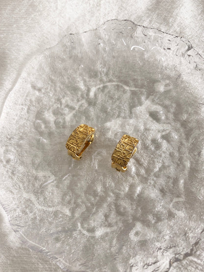 Christian Dior Trotter Earrings Gold Vintage 2emek3