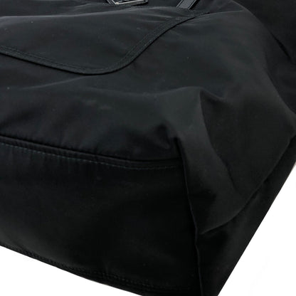 PRADA Triangle Logo Nylon Two-way Shoulder bag Totebag Black Vintage 8ba8nr