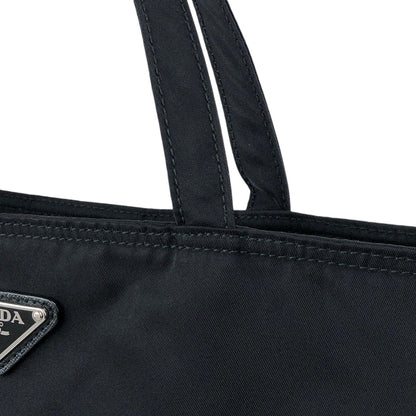 PRADA Tessuto Triangle Logo Two-way Handbag Shoulder bag Black Vintage 3syb38