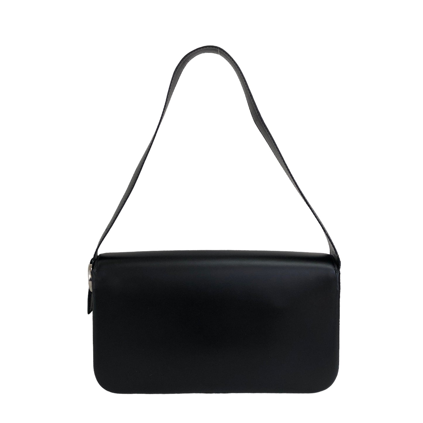 Cartier Flap Leather Shoulder bag Black Vintage mhshjb