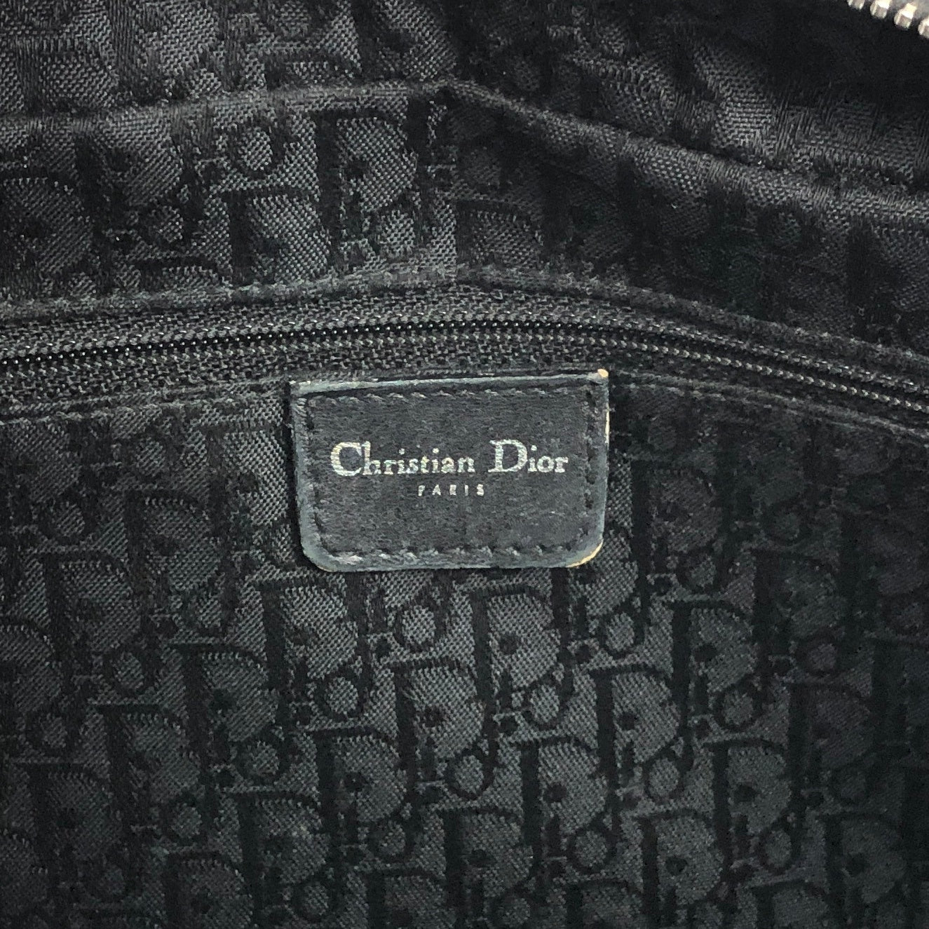 Christian Dior Cannage Handbag Black Vintage hyakrz