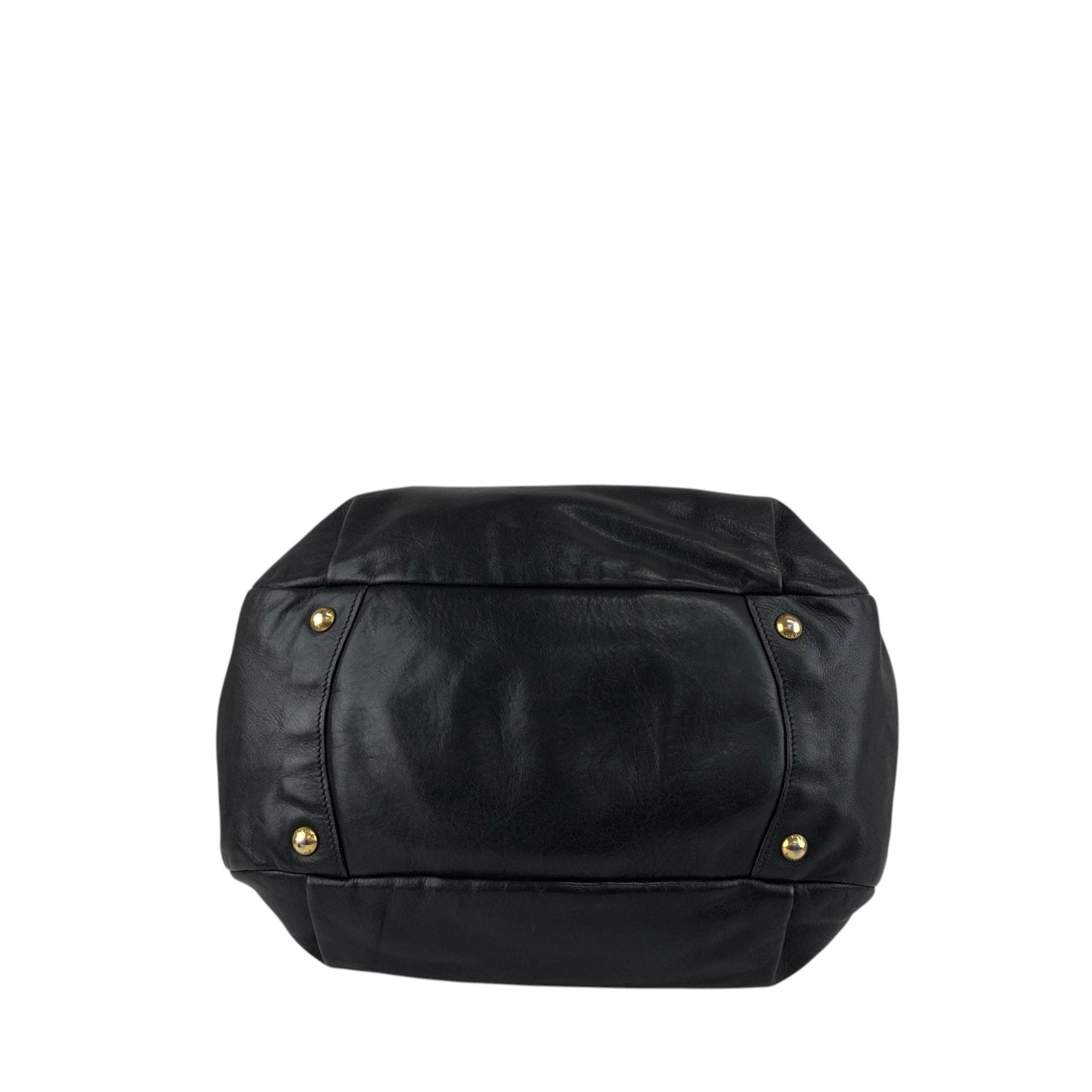 PRADA Logo Two-way Handbag Shoulder bag Black Vintage t5sy7s