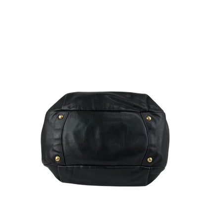 PRADA Logo Two-way Handbag Shoulder bag Black Vintage t5sy7s