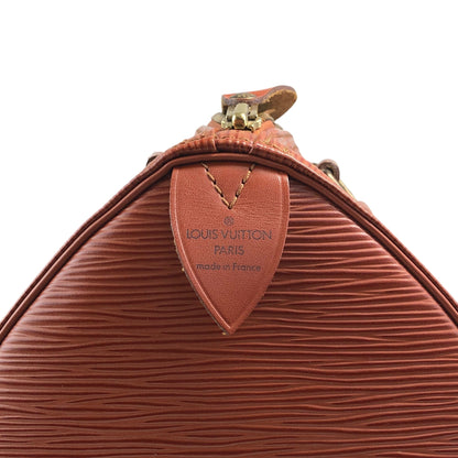 LOUIS VUITTON Epi Small Boston bag Handbag Brown Vintage 4i3rer