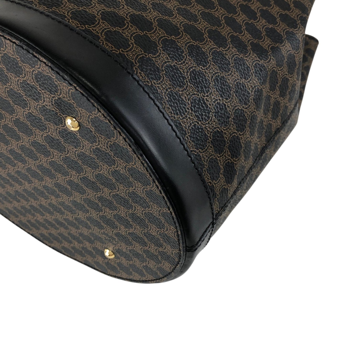 CELINE Macadam Blason Handbag Totebag Black Vintage ypkjyr