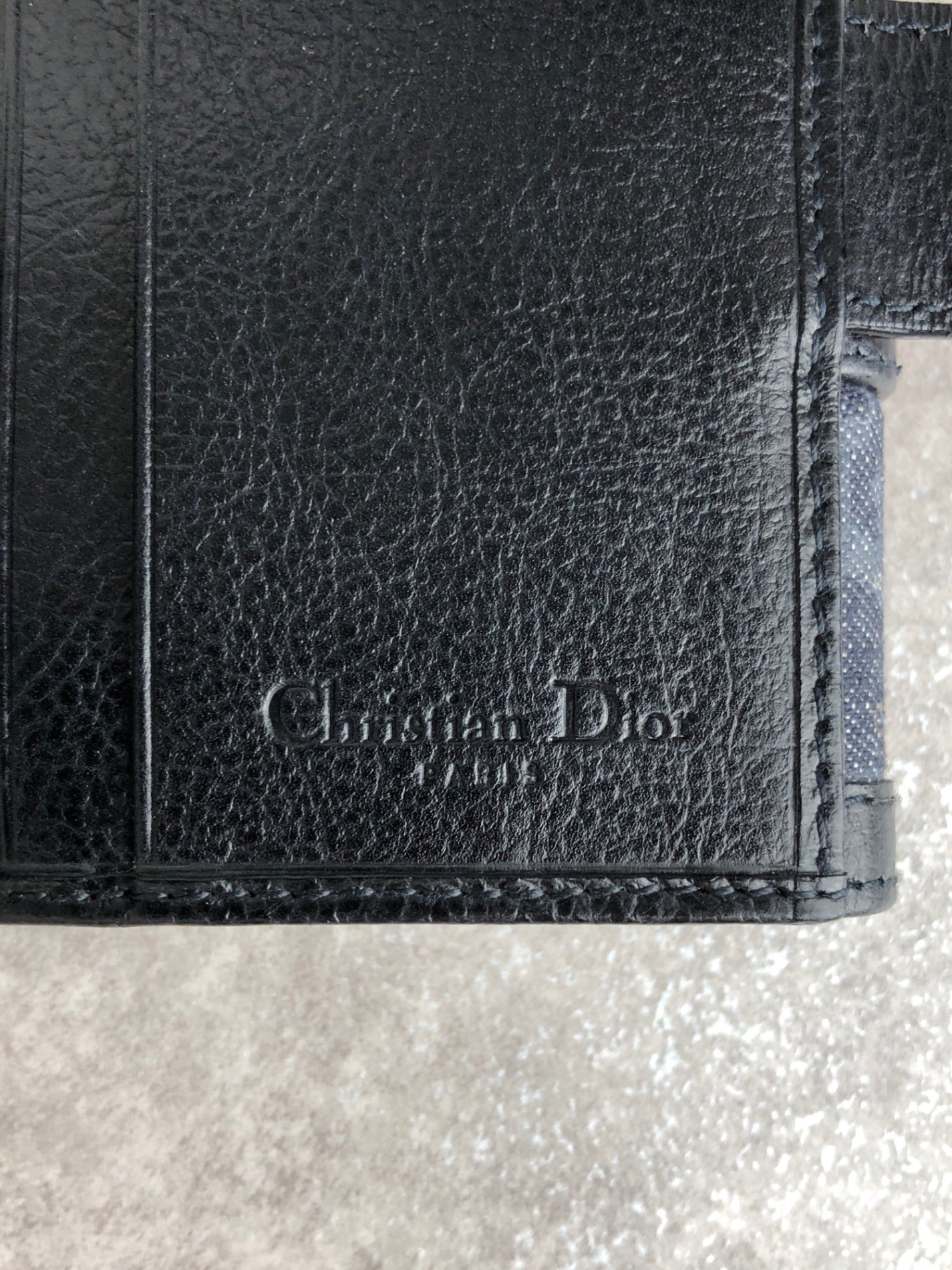 Christian Dior Trotter Folded Wallet Indigo Vintage mpv8rz