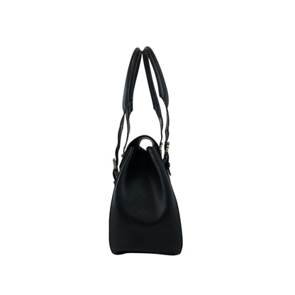 Salvatore Ferragamo Gancini Handbag Black Vintage 7wdsnj