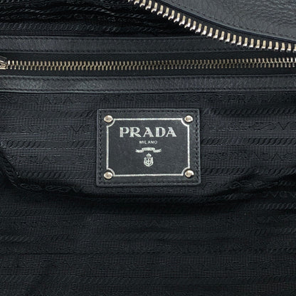 PRADA Logo Embossed Small Boston bag Handbag Black Vintage ydeszs