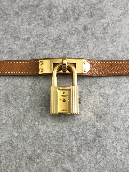HERMES Quartz Watch Brown Vintage 6kuddk