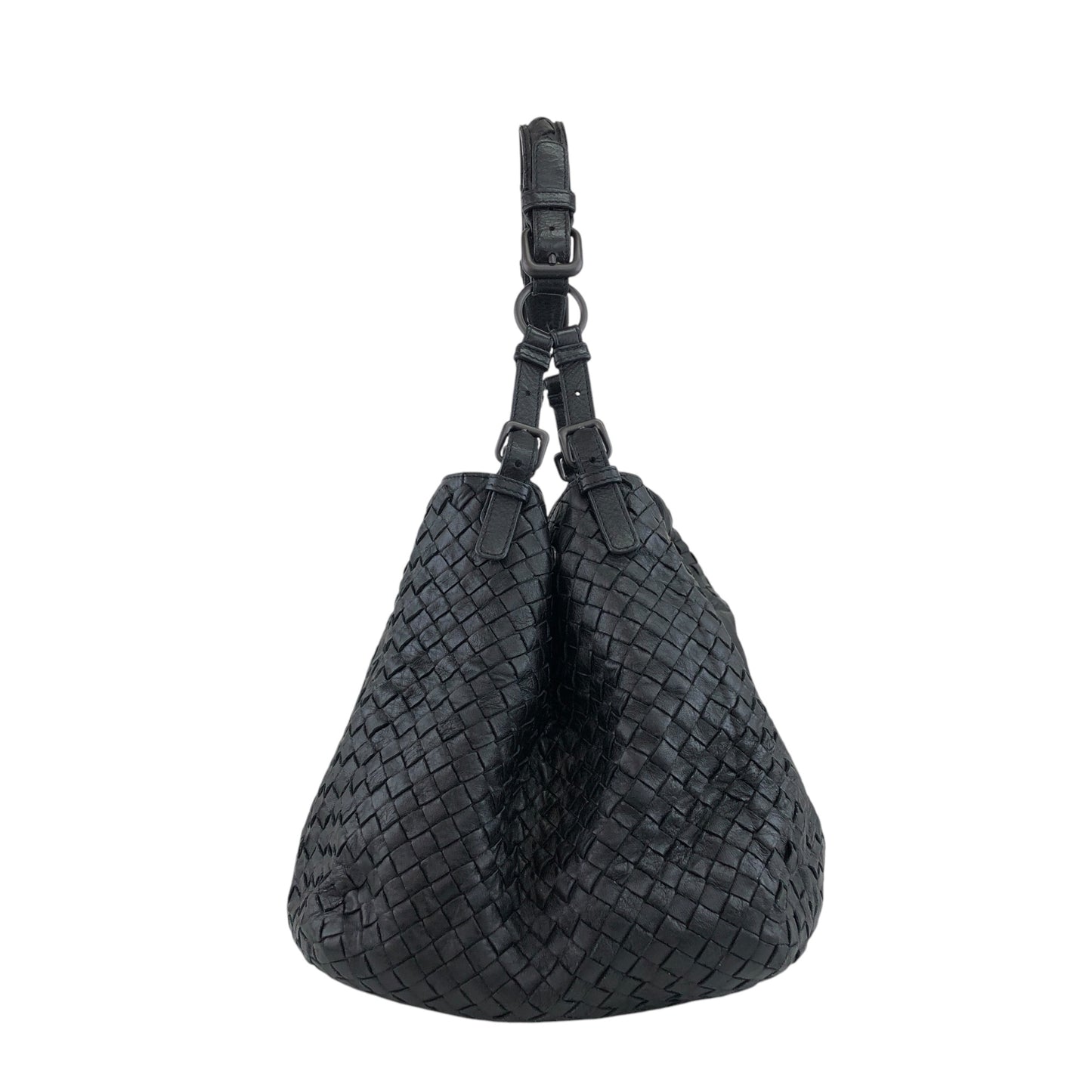 Bottega Veneta Intrecciato Shoulder bag Black Vintage 7fgs3j