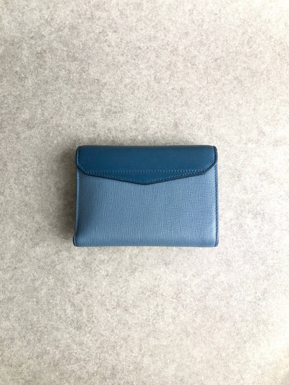 FENDI Embossed Folded Wallet Blue Vintage ngxet7