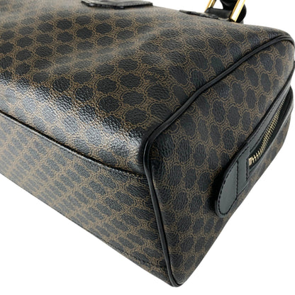 CELINE Macadam Blason Two-way Small Boston bag Shoulder bag Black Vintage d4zwjm