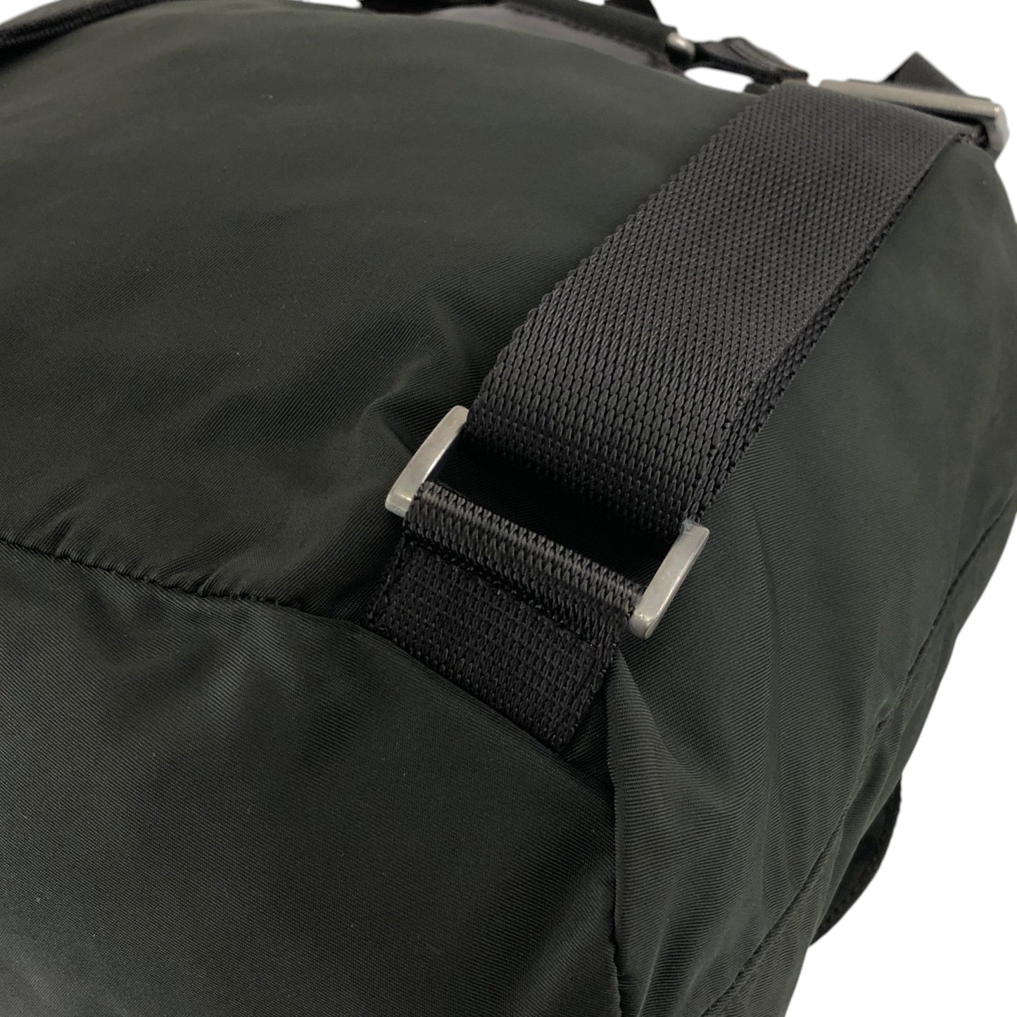 PRADA Tessuto Triangle Logo Double Pocket  Backpack Khaki B2811F Vintage zyewrg