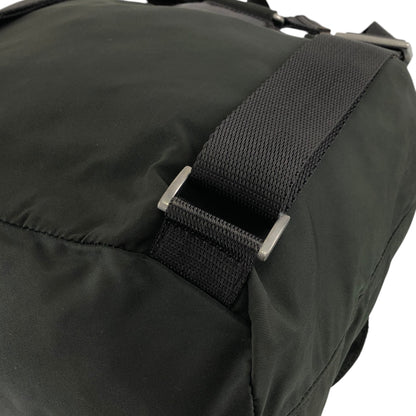 PRADA Tessuto Triangle Logo Double Pocket  Backpack Khaki B2811F Vintage zyewrg