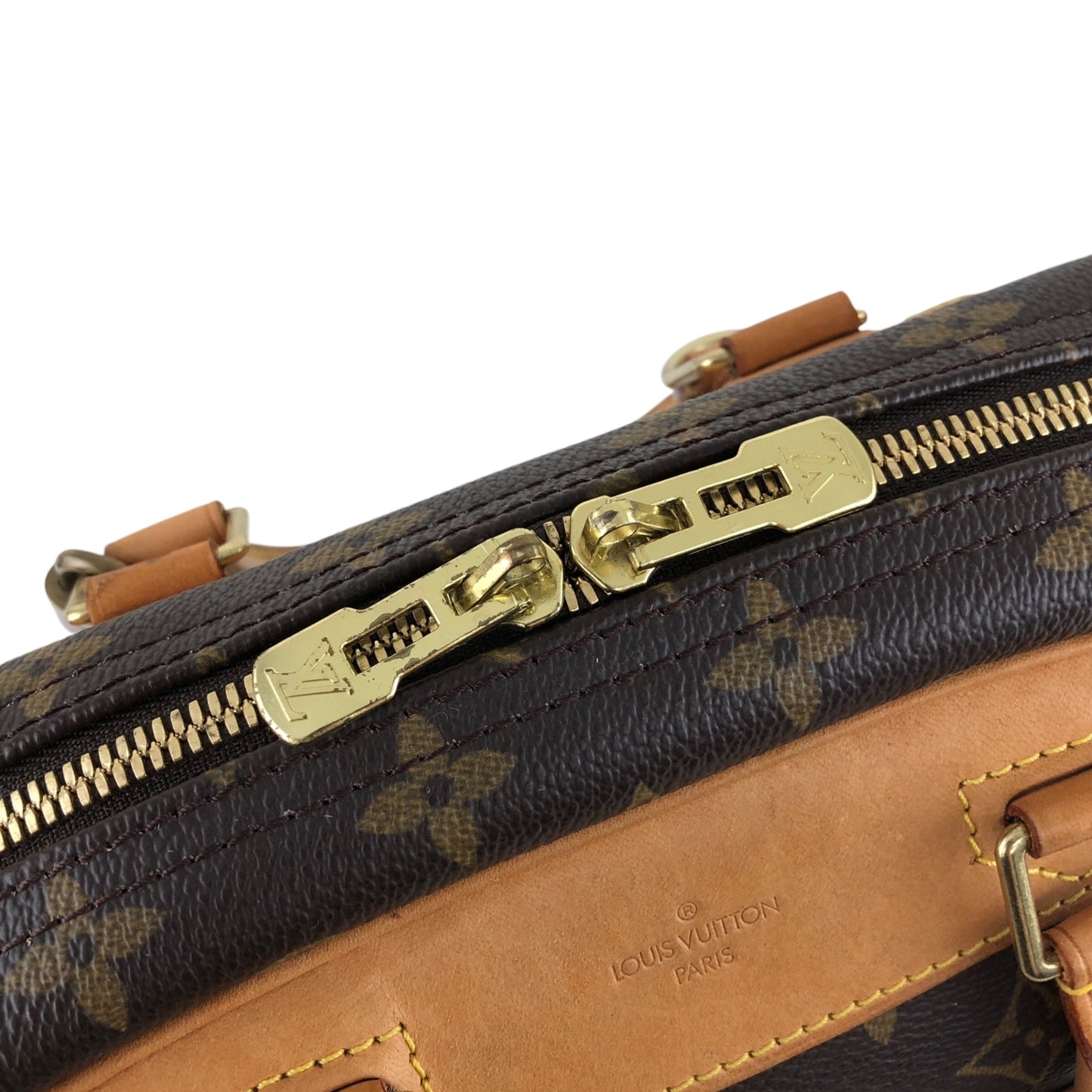 LOUIS VUITTON Monogram Handbag Brown Vintage wmhwus