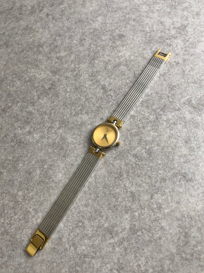 Christian Dior Quartz Watch Silver×Gold 3025 Vintage 7nep8k