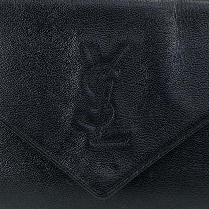 Yves Saint Laurent YSL Logo Shoulder bag Black Vintage p5pe7i