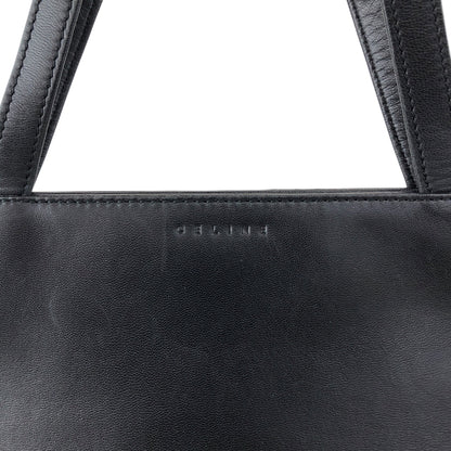 CELINE Logo Embossed Totebag Black Vintage khd67u