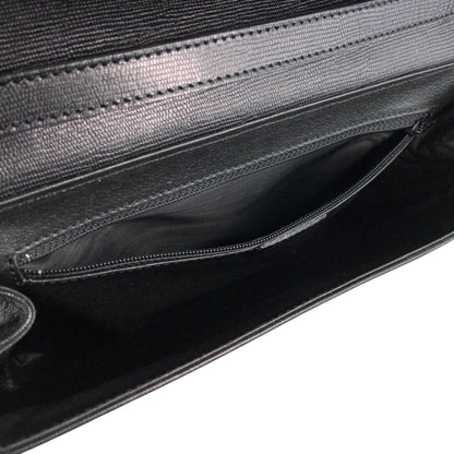 CELINE Circle Logo Shoulder bag Black Vintage bwix55