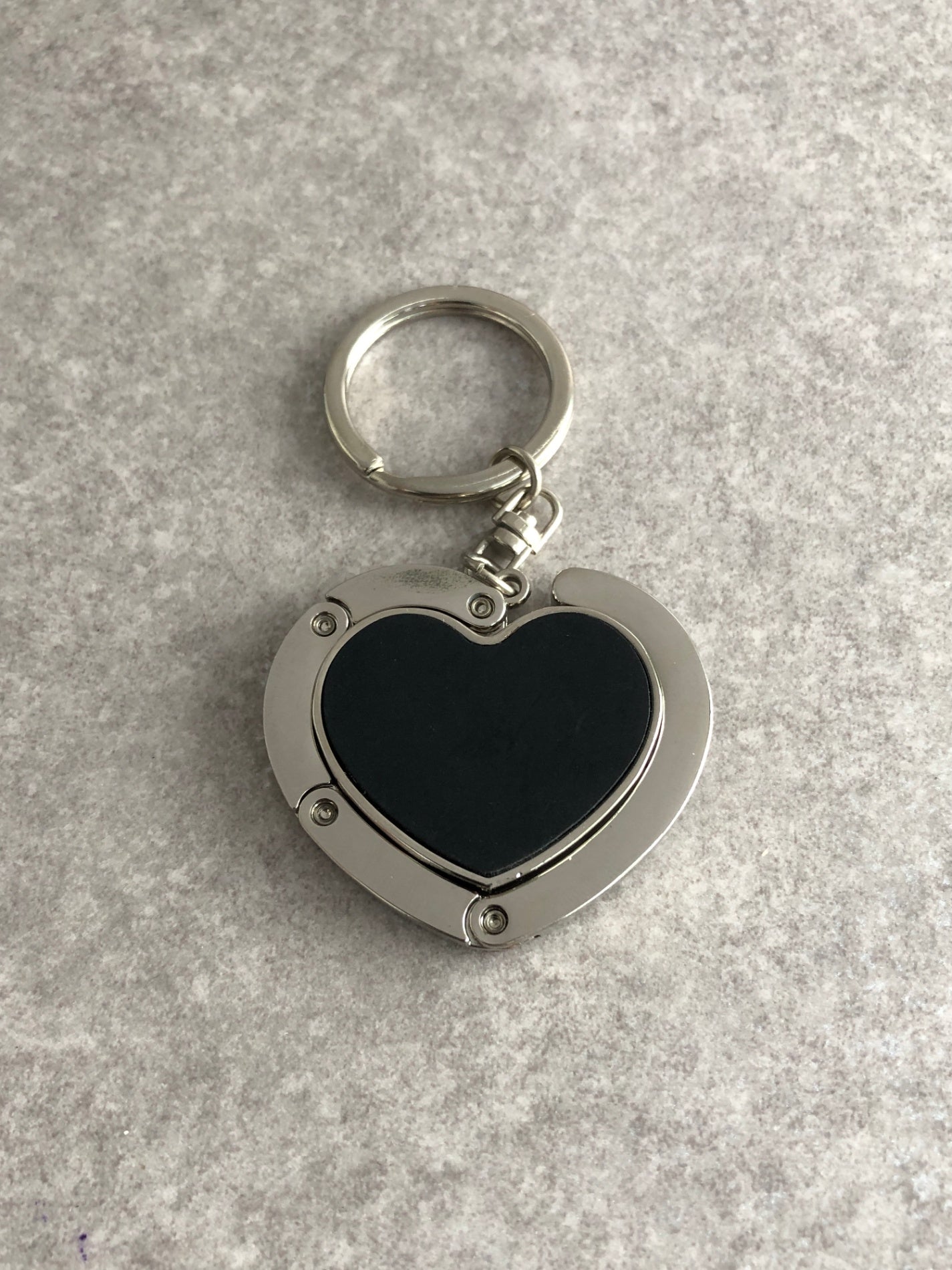 Yves Saint Laurent YSL Logo Charm Black×Silver Vintage ykiwci