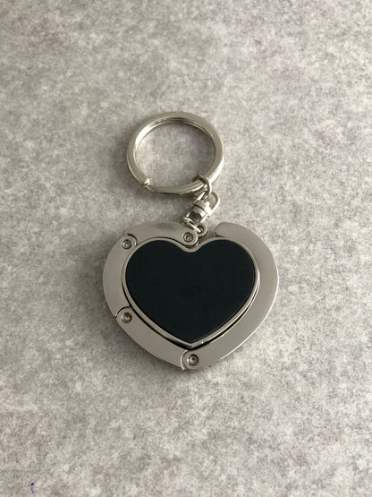 Yves Saint Laurent YSL Logo Charm Black×Silver Vintage ykiwci