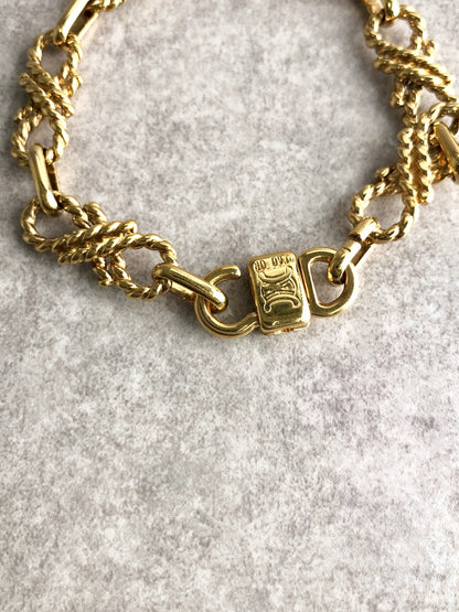 CELINE Bracelet Gold Vintage uy8c5f