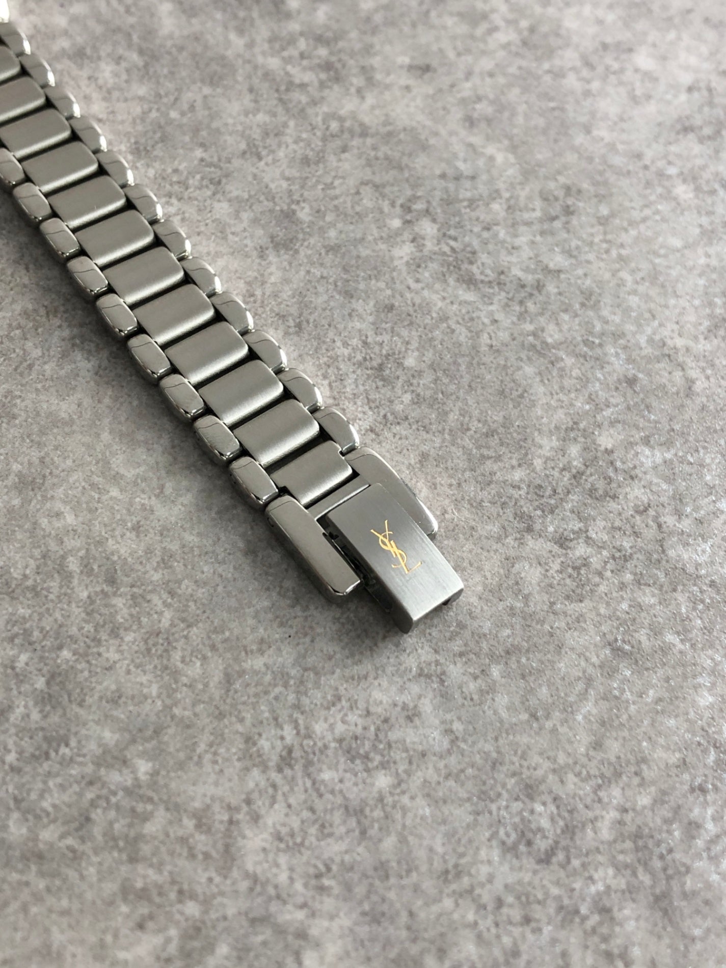 Yves Saint Laurent YSL Logo Watch Silver 5930-F91474 TA Vintage wdberd