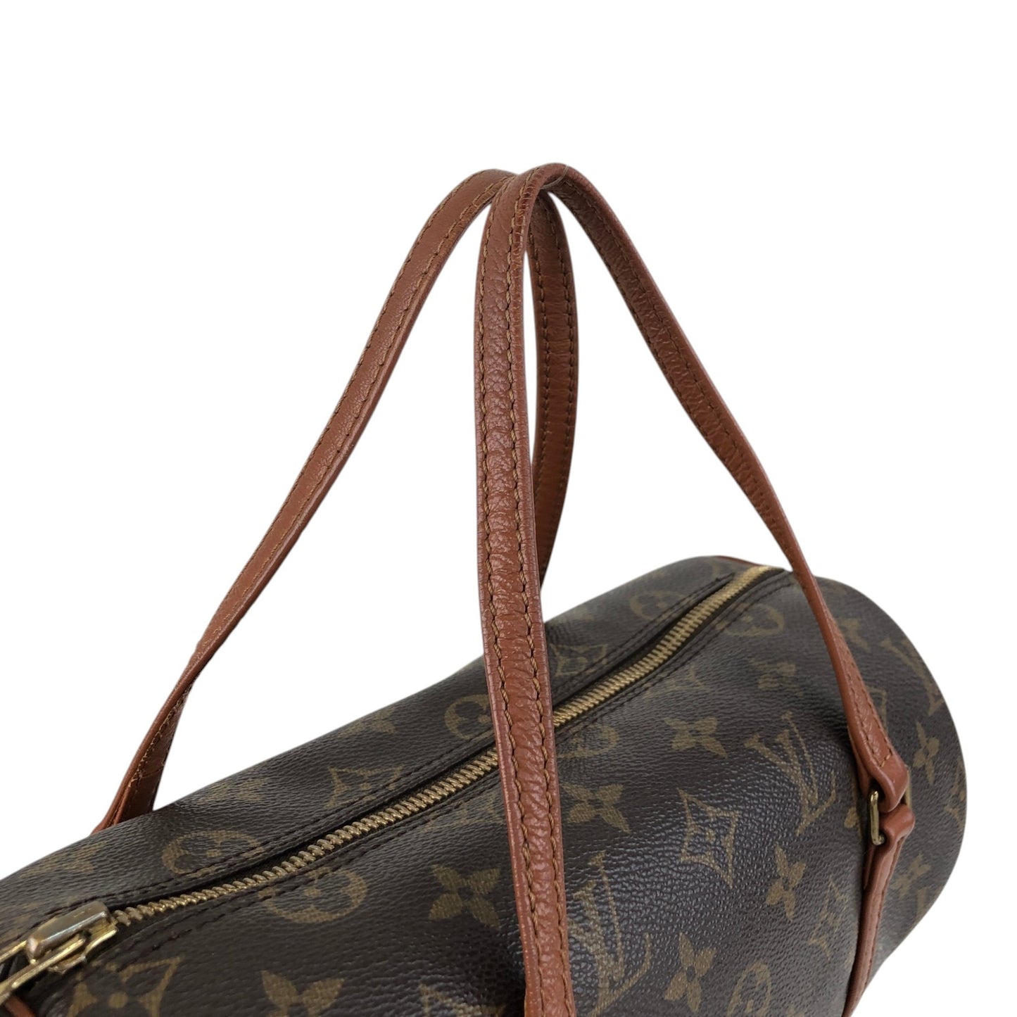 LOUIS VUITTON Monogram Handbag Brown Vintage dwmmh5