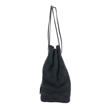 GUCCI GG Canvas Drawstring Small Handbag Black Vintage yxamig