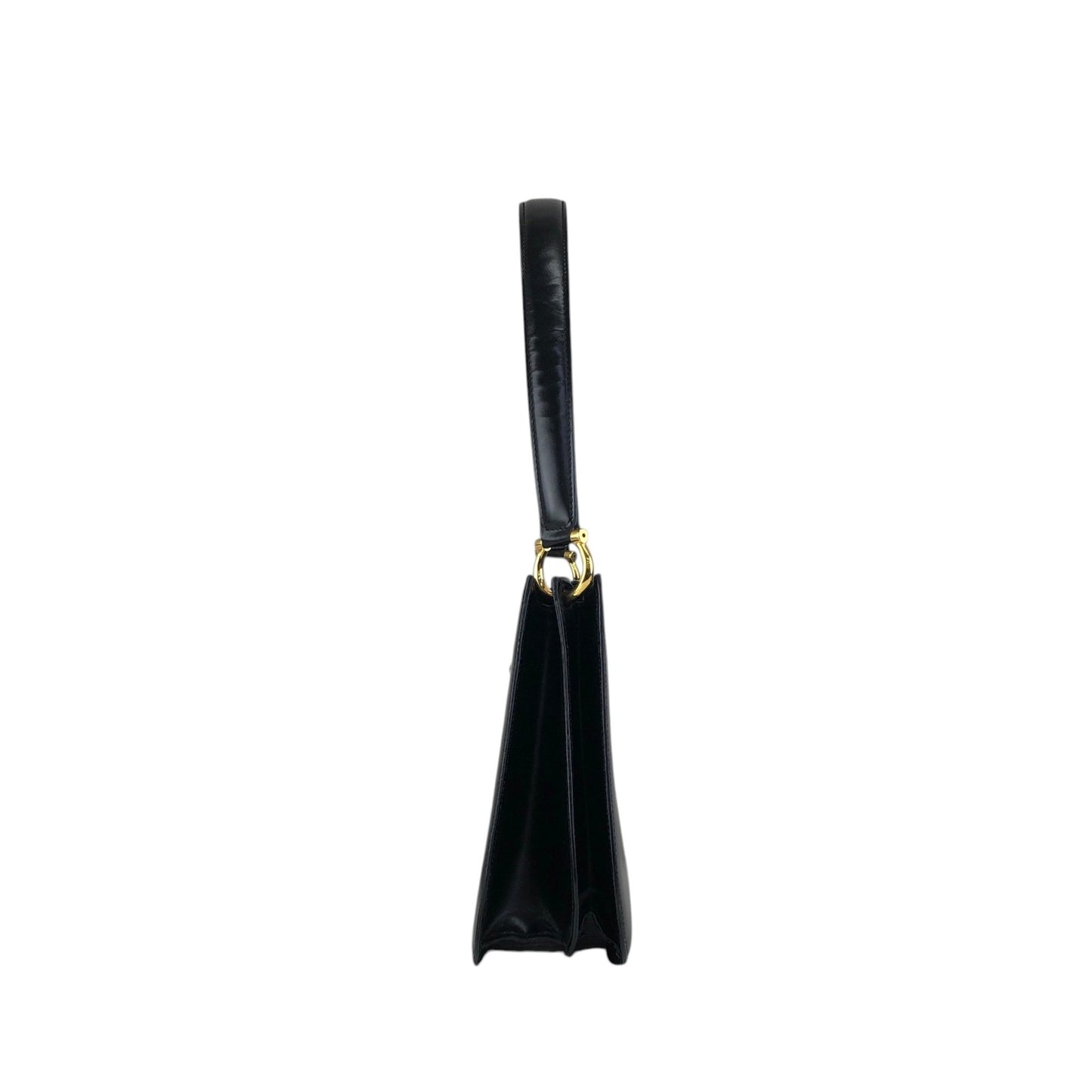 CELINE Horse Bit Shoulder bag Black Vintage snekiw