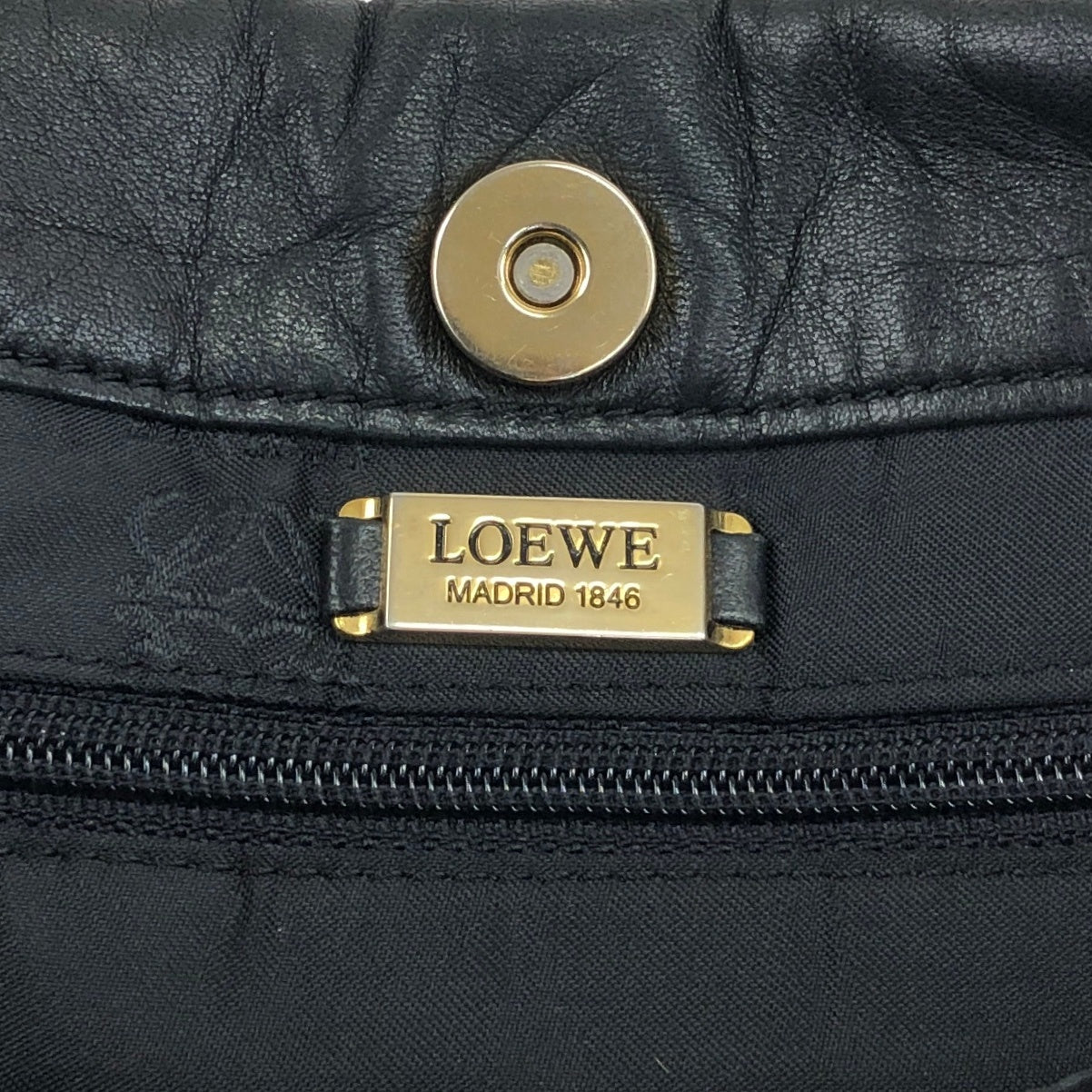 LOEWE Anagram Shoulder bag Black Vintage cdbjnf