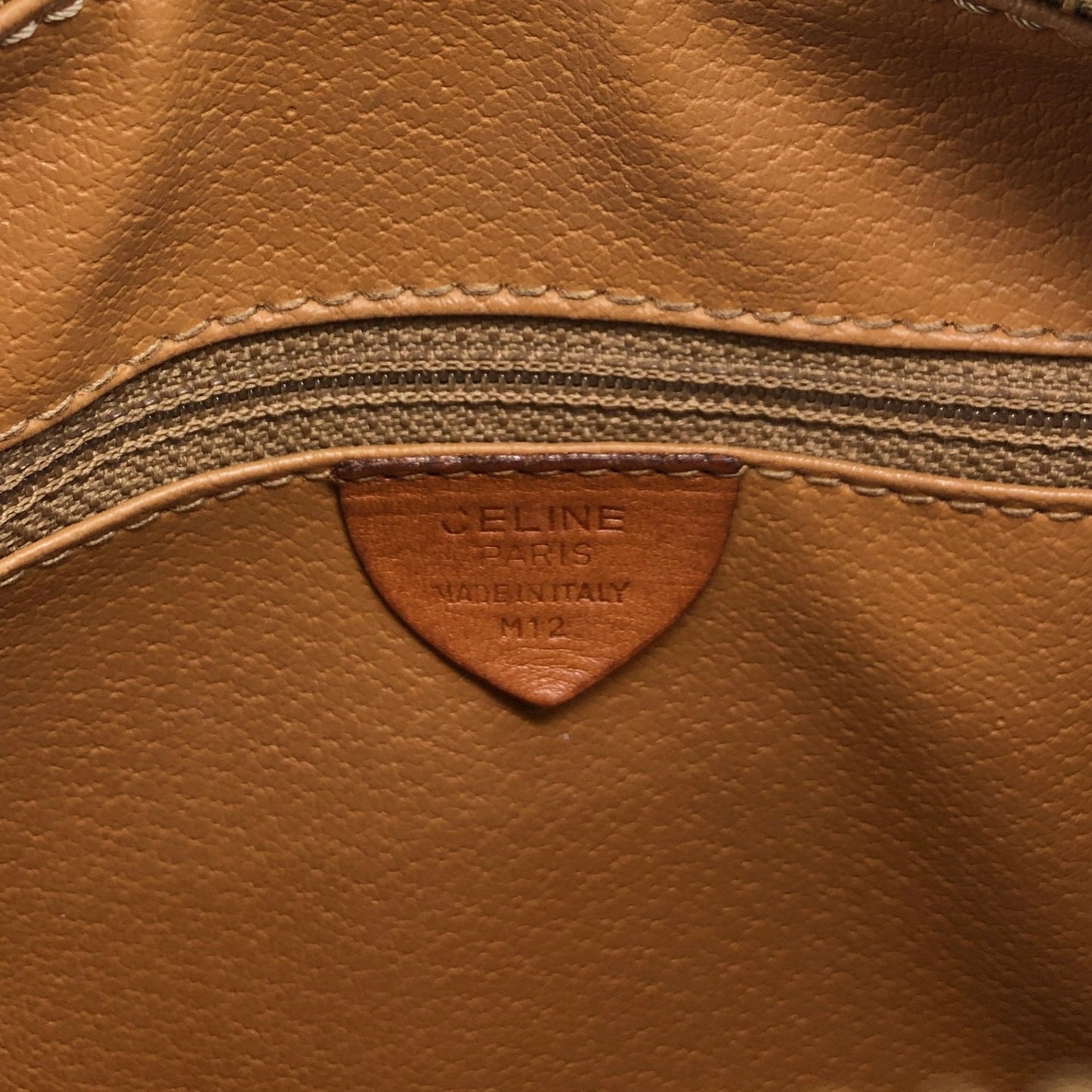 CELINE Macadam Two-way Small Boston bag Shoulder bag Brown Vintage 8fppkm