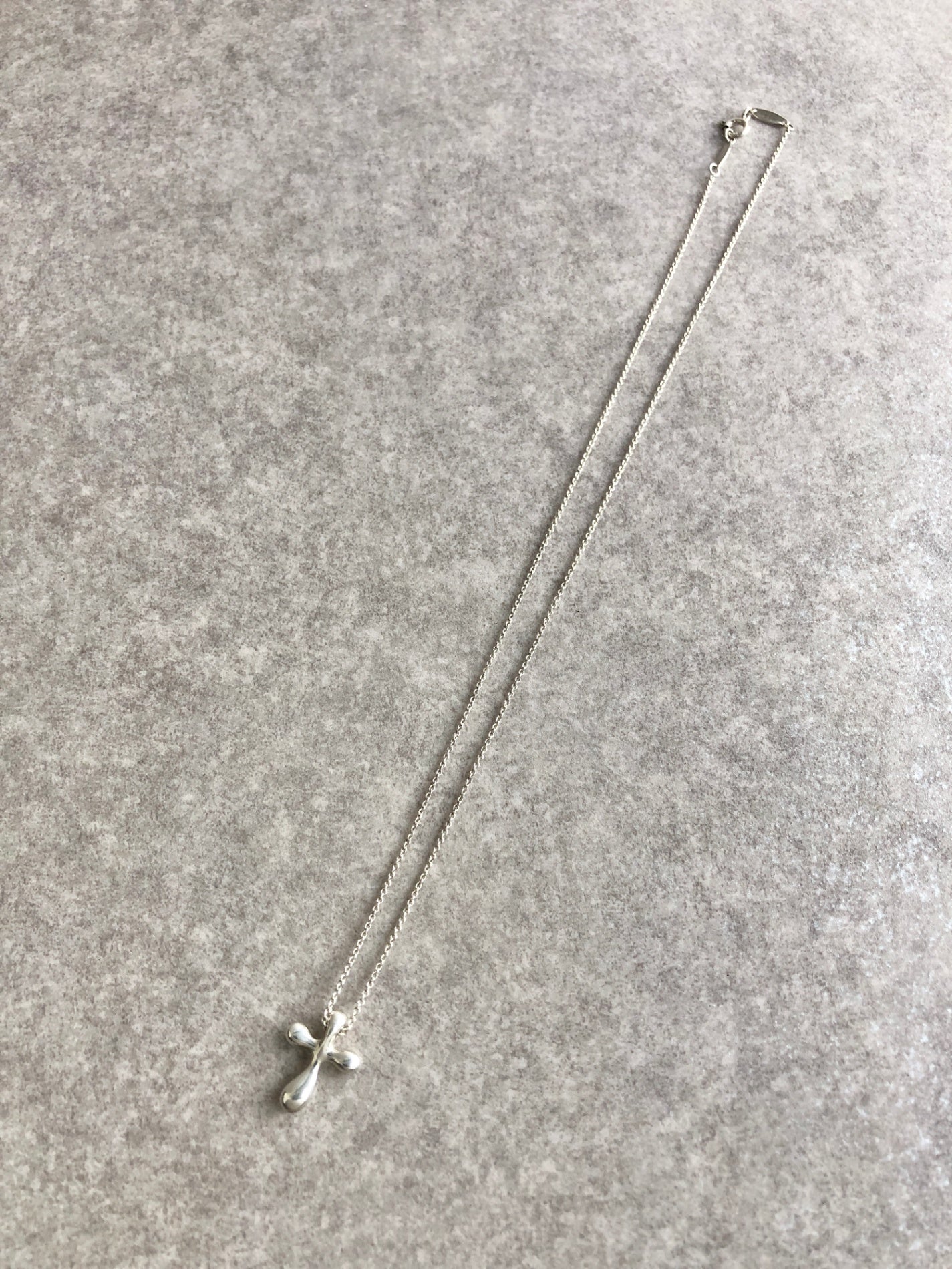 Tiffany & Co. Cross Motif Necklace Silver Vintage upy5ep