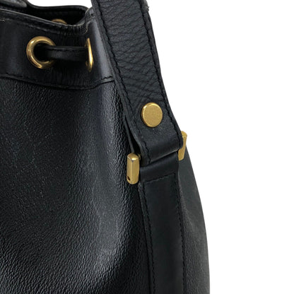 Christian Dior Logo Drawstring Shoulder bag Black Vintage amjphh