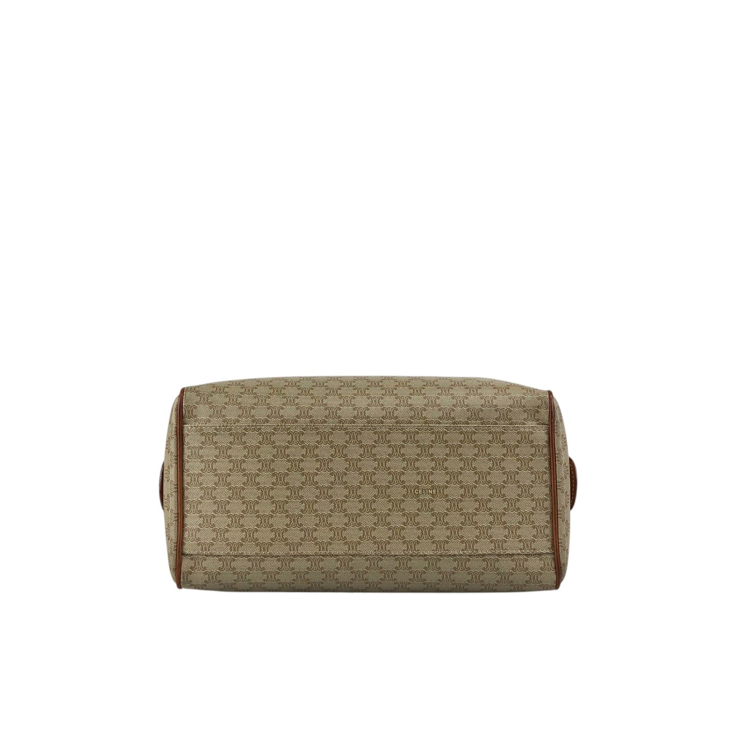 CELINE Macadam Blason Two-way Small Boston bag Shoulder bag Beige Vintage ppn4pg